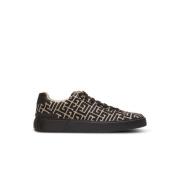 Balmain B-Court tränare med jacquard monogram Black, Herr