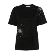 DES Phemmes Svart Splash Broderi T-shirt Black, Dam