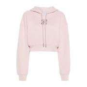 Off White Bling Leaves S Arrow Cropped Hoodie Pink, Dam