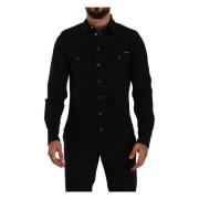 Dolce & Gabbana Casual Shirts Black, Herr