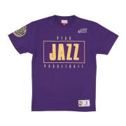 Mitchell & Ness NBA Team OG 2.0 Vintage Logo Tee Purple, Herr
