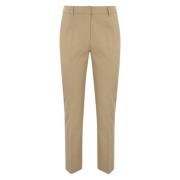 Max Mara Weekend Stretchig bomulls cigarettbyxor Sand Beige, Dam