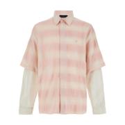 Amiri Rosa Dubbelärm Shadow Plaid Skjorta Multicolor, Herr