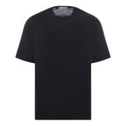 Filippo De Laurentiis Svart Bomull Crewneck T-shirt Black, Herr