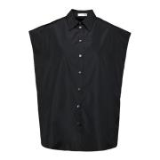 Douuod Woman Italiensk Stil Skjorta Black, Dam
