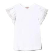 Twinset Bomull T-shirt White, Dam