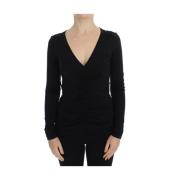 Versace Jeans Couture V-neck Knitwear Black, Dam