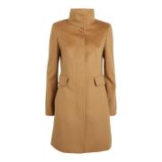 Max Mara Agnese Enkelknapp Kamelrock Beige, Dam