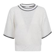 Brunello Cucinelli Vita T-shirts och Polos Chopper Stil White, Dam