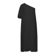 Co'Couture Asym Puff Klänning Svart Black, Dam