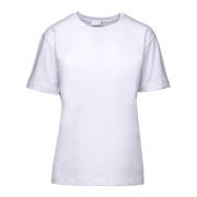 Douuod Woman Kortärmad T-shirt med Strasshalsband White, Dam