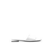 Balenciaga Läder Slides 'Dutyfree' White, Dam