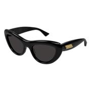 Bottega Veneta Black/Grey Sunglasses Bv1282S Black, Dam