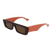 Gucci Rektangulära Acetat solglasögon Gg1331S Brown, Unisex