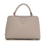 Guess Gizele Medium Väska med Tophandtag Beige, Dam