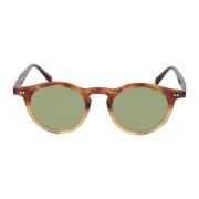 Oliver Peoples Klassiska runda acetat solglasögon Brown, Unisex