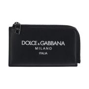Dolce & Gabbana Läderkortfodral Plånbok Black, Herr