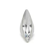 Alexander McQueen Spetsig Kristallring i Antik Silver Gray, Dam
