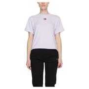 Tommy Jeans Vår/Sommar Badge T-Shirt Purple, Dam