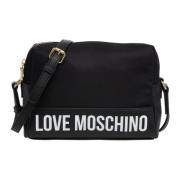 Love Moschino Logo Print Crossbody Väska Black, Dam