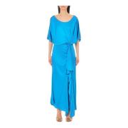 Liu Jo Elegant Klänning med Slits Blue, Dam
