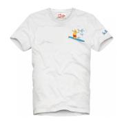 Saint Barth Homer Surf T-Shirt White, Herr