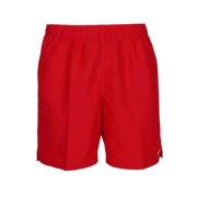 Nike Röda Sea Shorts med Swoosh Print Red, Herr