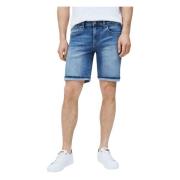 Pepe Jeans Stretch Denim Shorts Bermuda Stil Blue, Herr
