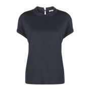 Brunello Cucinelli Mörkgrå T-shirts Polos för kvinnor Gray, Dam