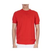 Daniele Fiesoli Bomullsblandning T-shirt Rasato Over Fit Red, Herr