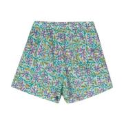 MC2 Saint Barth Shorts med blommigt tryck och logobrodyr Multicolor, D...