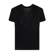 Givenchy Svart Draperad T-shirt Black, Dam