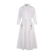 Max Mara Vit Sibari Midi Skjortklänning White, Dam