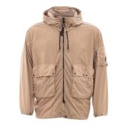 C.p. Company Hassel Hoodad Tekniskt Tyg Jacka Beige, Herr