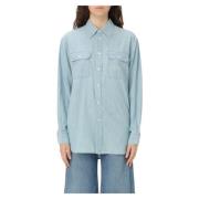 Polo Ralph Lauren Snygga Skjortor för Män och Kvinnor Blue, Dam