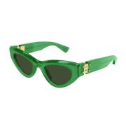 Bottega Veneta Stiliga solglasögon för modemedvetna individer Green, U...
