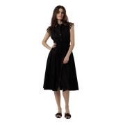 Twinset Midi Dresses Black, Dam
