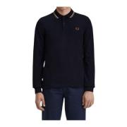 Fred Perry Herr Polo Dubbel Rand Black, Herr