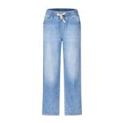 Liu Jo Crop Flared Jeans med Rhinestone Detaljer Blue, Dam