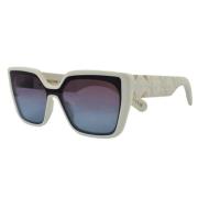 Dior Modernt fyrkantiga solglasögon med Cannage-motiv White, Dam