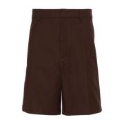 Valentino Garavani Brun Bomullsblandning Stretch Shorts Brown, Herr