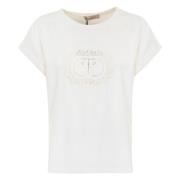 Twinset Vita T-shirts och Polos med Logo White, Dam