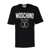 Moschino Two Smile T-shirt Svart Vit Black, Herr