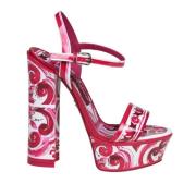 Dolce & Gabbana Multifärgad Barocktryck Plattforms Sandaler Multicolor...