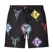 Carlo Colucci Färgglada Strandshorts Multicolor, Herr