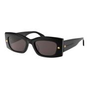 Alexander McQueen Stiliga solglasögon Am0426S Black, Unisex