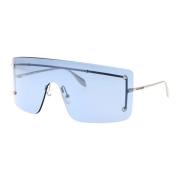 Alexander McQueen Stiliga solglasögon Am0412S Blue, Dam