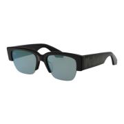 Alexander McQueen Stiliga solglasögon Am0405S Black, Unisex