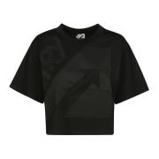 Autry Sporty Crop T-Shirt Black, Dam