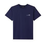 A.p.c. Paris T-shirt i mörk marinblå Blue, Herr